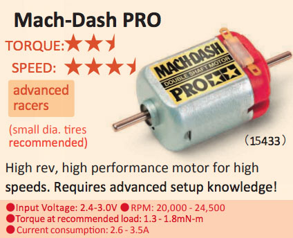 Tamiya Mach-Dash PRO official spec