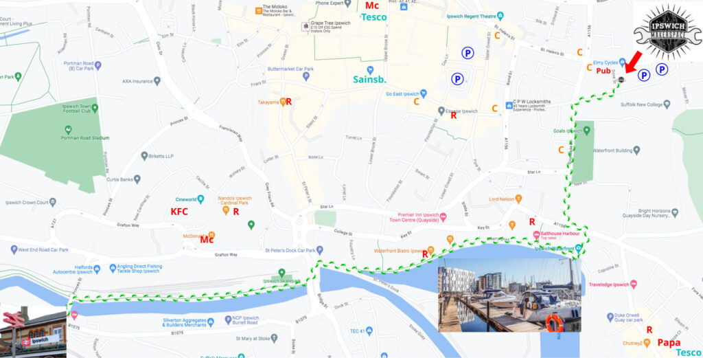 Map of Ipswich (For Ipswich Makerspace events)